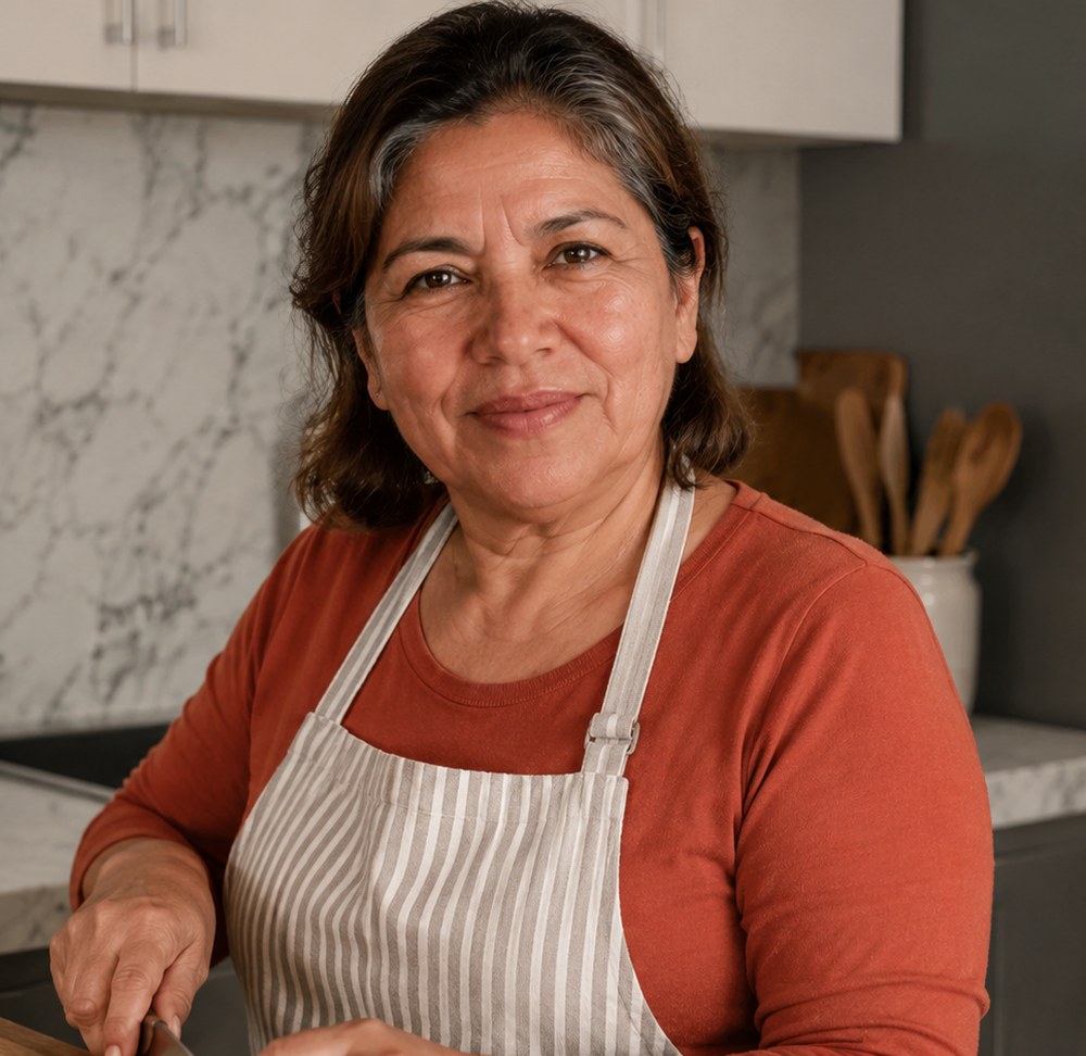 Graciela Vega en su cocina